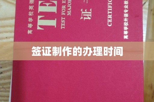 凤阳签证制作的办理时间