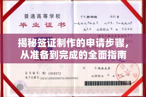 凤阳揭秘签证制作的申请步骤，从准备到完成的全面指南