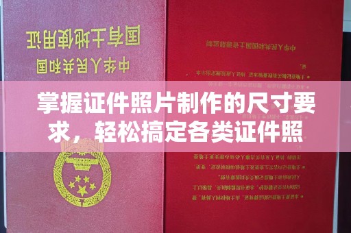 凤阳掌握证件照片制作的尺寸要求，轻松搞定各类证件照