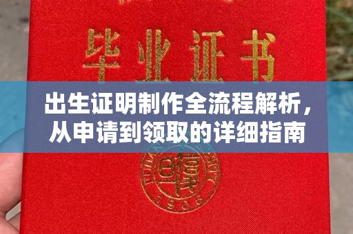 凤阳出生证明制作全流程解析，从申请到领取的详细指南